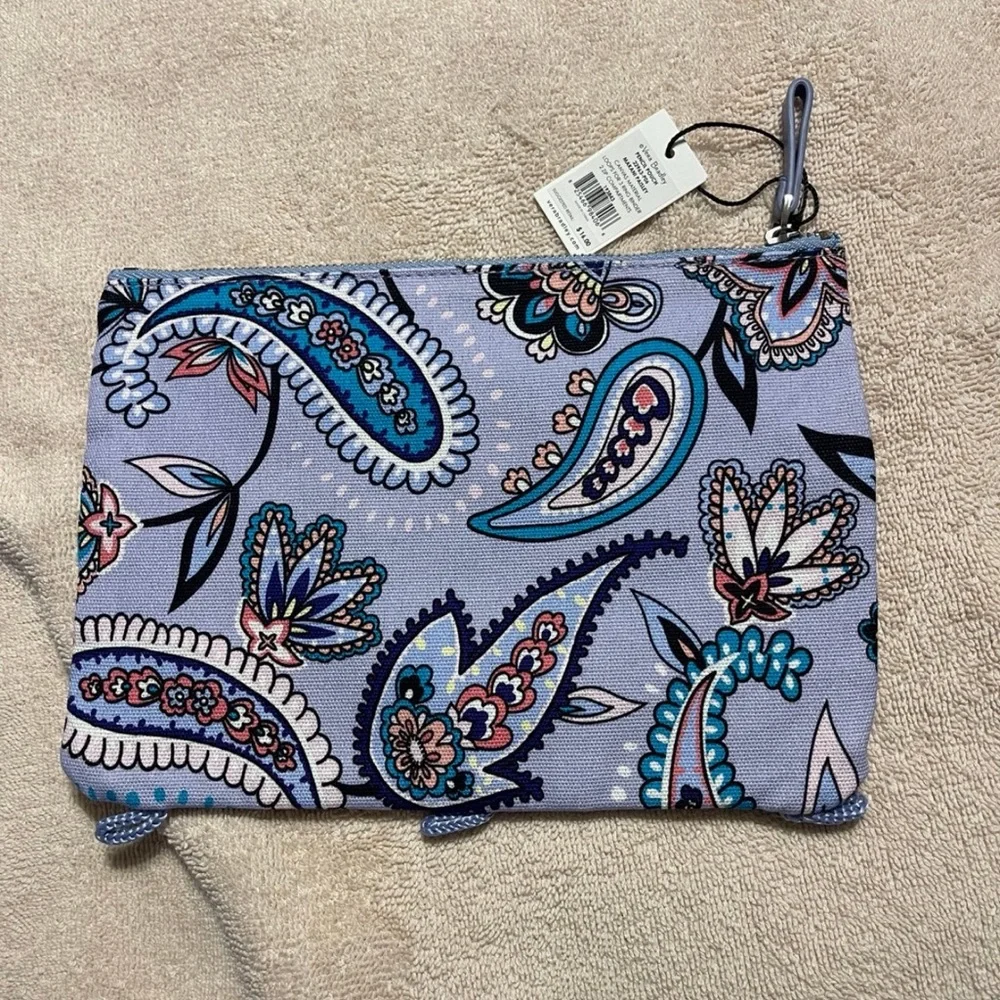 NWT Vera Bradley Makani Paisley Pencil Case Purple Paisley Pencil Pouch